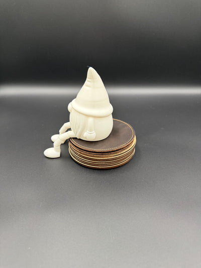 3D Printed Gnome Karlchen with Flexible Legs, Nordic Christmas Decor LED tea light