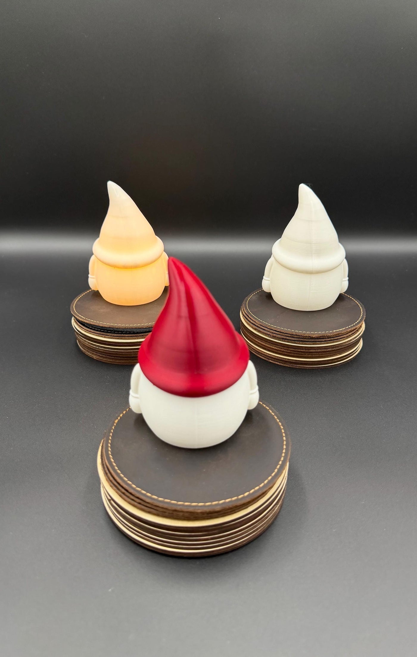 3D Printed Gnome Karlchen with Flexible Legs, Nordic Christmas Decor LED tea light