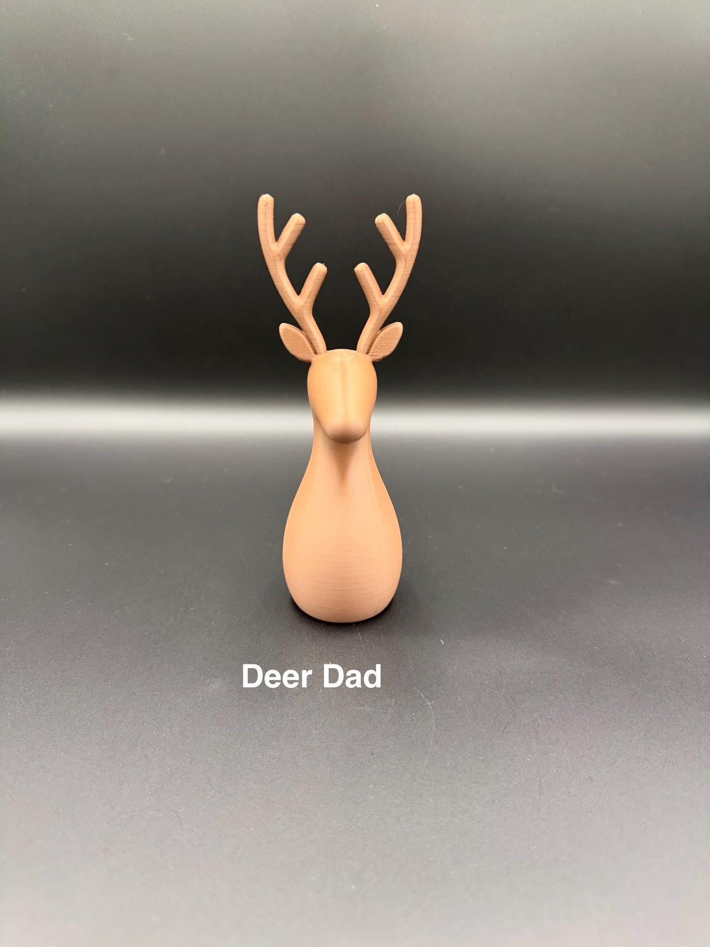 3D Printed Deer Family: Minimalist Nordic Christmas Decor Reindeer figurine
