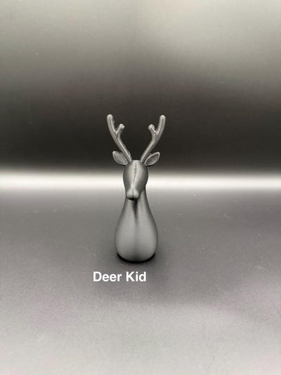 3D Printed Deer Family: Minimalist Nordic Christmas Decor Reindeer figurine
