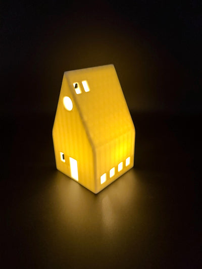 3D Printed Winter Village LED Tea Light Houses: Christmas Mantel Decor Holiday shelf decor