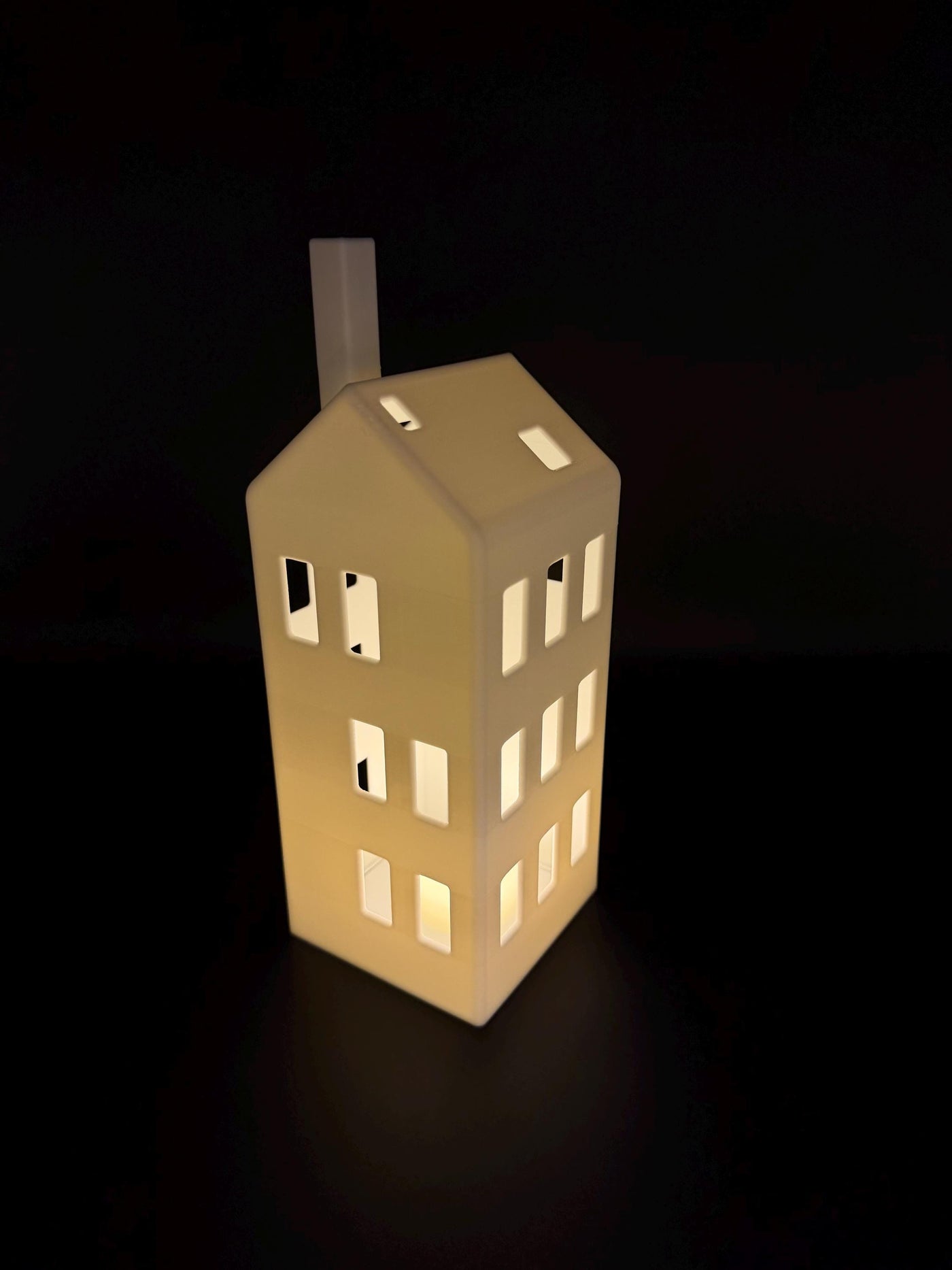3D Printed Winter Village LED Tea Light Houses: Christmas Mantel Decor Holiday shelf decor