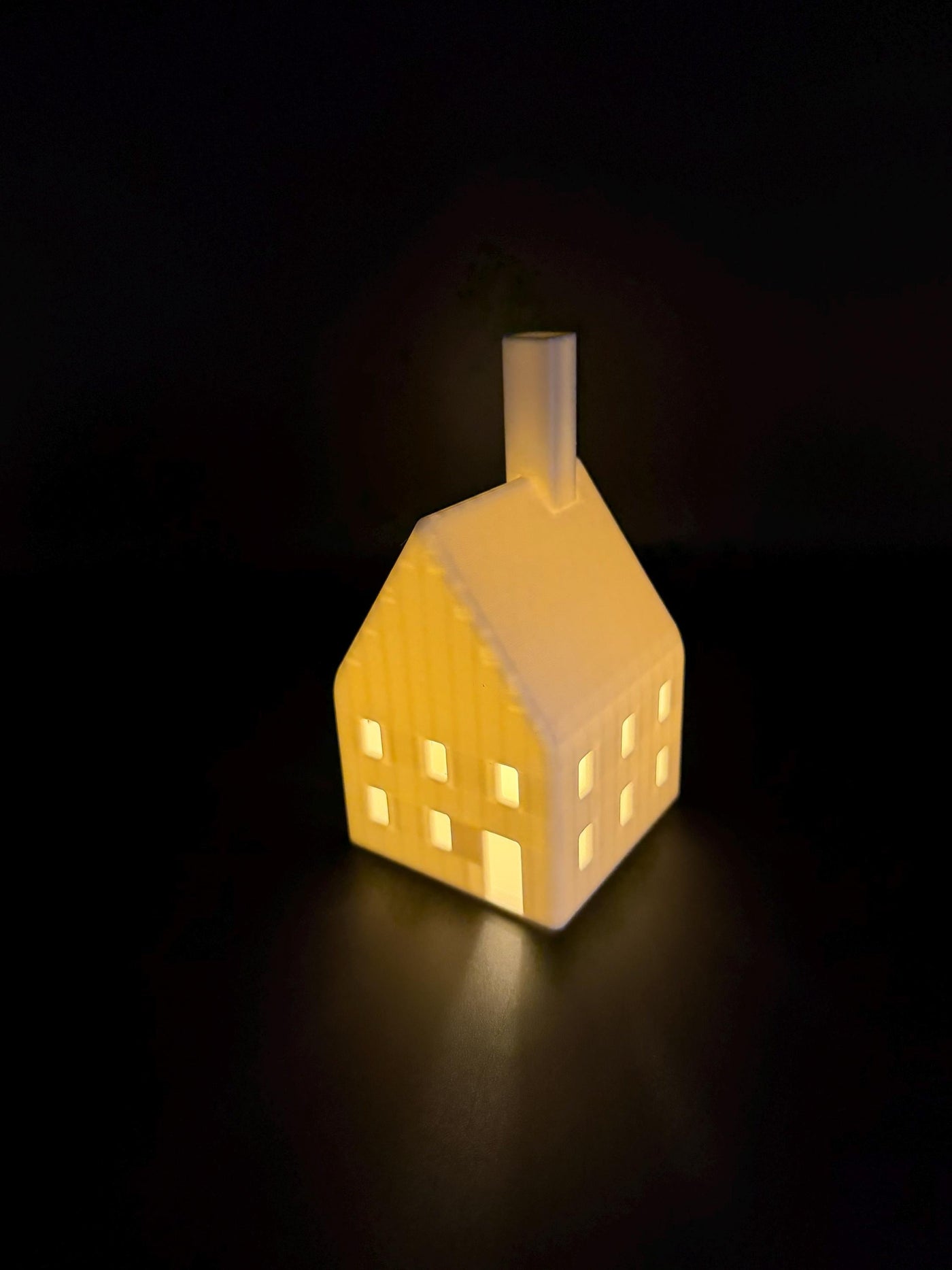 3D Printed Winter Village LED Tea Light Houses: Christmas Mantel Decor Holiday shelf decor