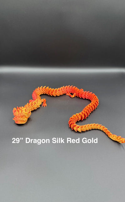 3D Printed Articulated Chinese NEW YEAR Dragon with Egg lunar bookshelf and festival decor