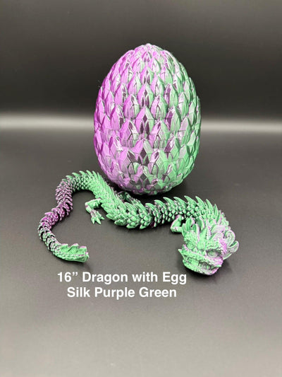 3D Printed Articulated Chinese NEW YEAR Dragon with Egg lunar bookshelf and festival decor