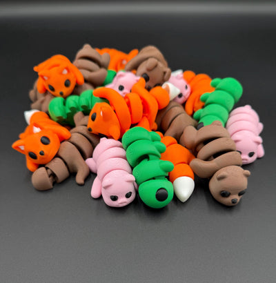 3D Printed Animal Hatchlings Mini Articulated Animals Desk Toy Stocking Stuffer Gift for Kids