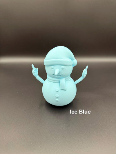 3D Printed Rude Snowman Funny Middle Finger Snowman Offensive Christmas Figurine Naughty Adult Humor Xmas Decoration Desk Gag