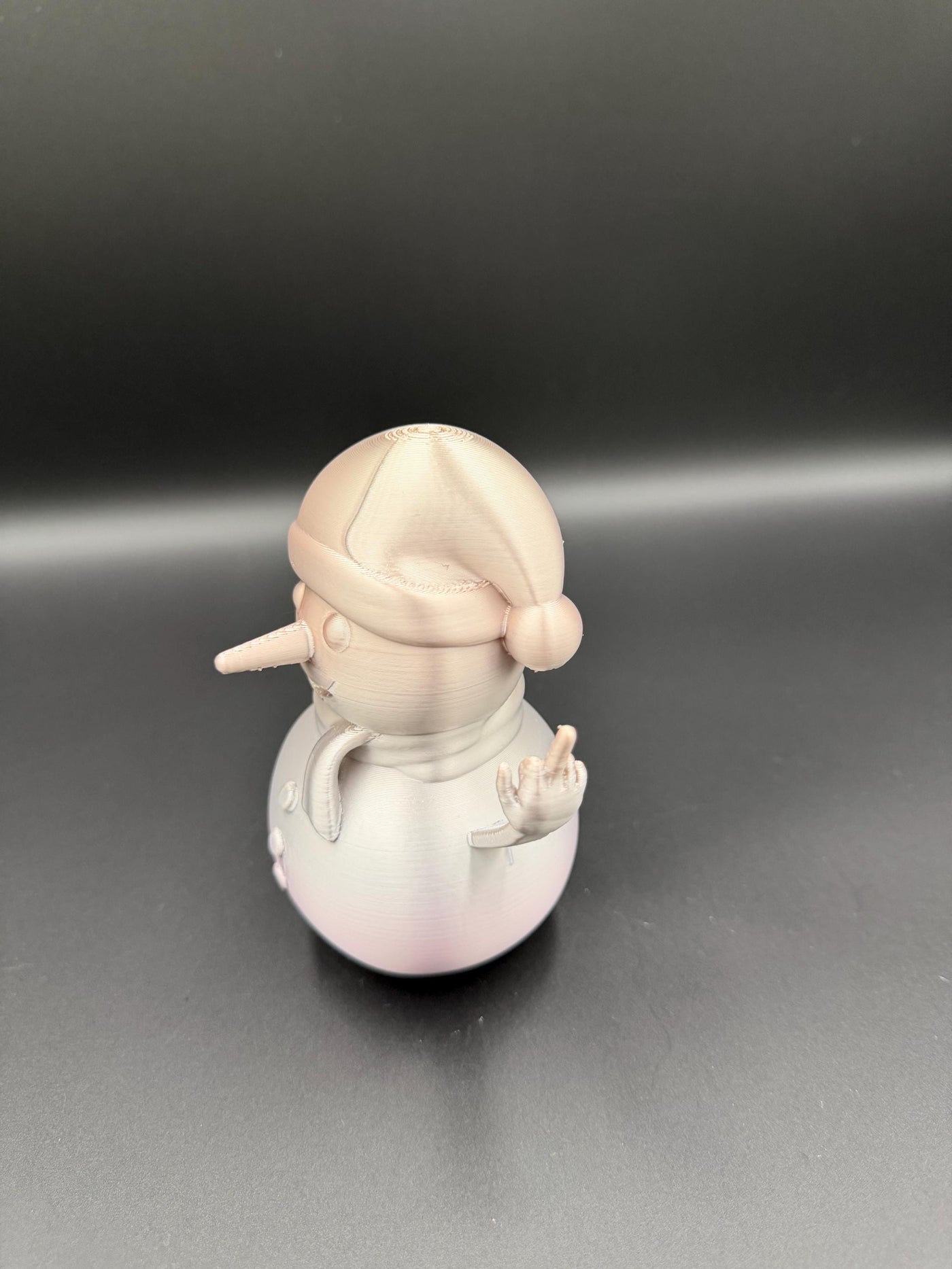 3D Printed Rude Snowman Funny Middle Finger Snowman Offensive Christmas Figurine Naughty Adult Humor Xmas Decoration Desk Gag