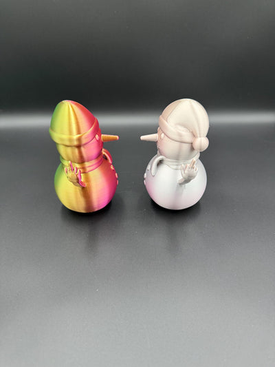 3D Printed Rude Snowman Funny Middle Finger Snowman Offensive Christmas Figurine Naughty Adult Humor Xmas Decoration Desk Gag