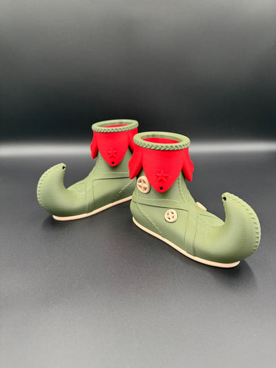 3D Printed Santa’s Helper Elf Shoe House & Elf Shoe Decor Christmas Shelf Display North Pole Village Festive Home Decoration