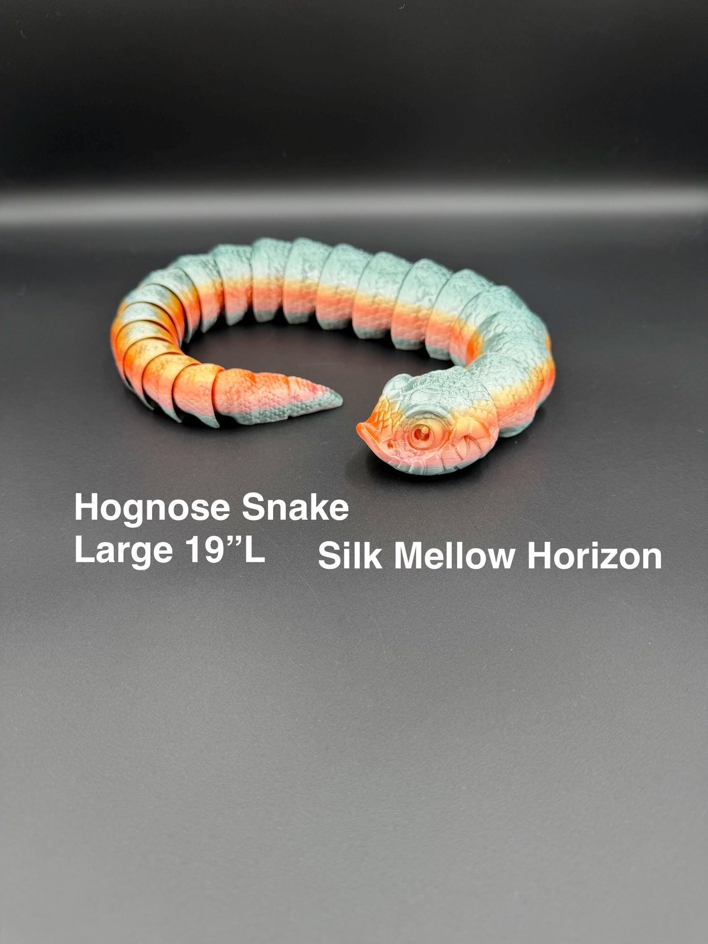 3D Printed Hognose Snake Articulated Reptile Figurine Toy Unique Stocking stuffer Snake Desk Decor