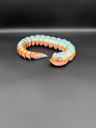 3D Printed Hognose Snake Articulated Reptile Figurine Toy Unique Stocking stuffer Snake Desk Decor
