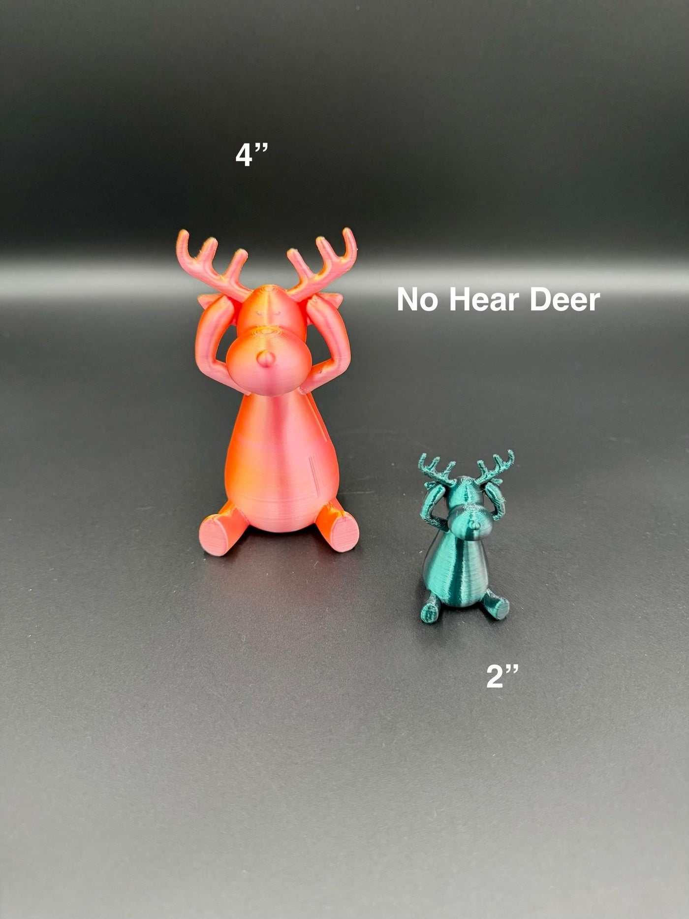 Christmas Reindeer Trio | See No Speak No Hear Figurines | Shelf & Mantel Decor