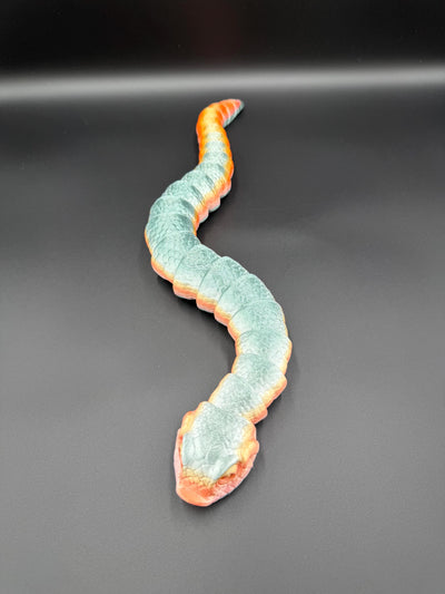 3D Printed Hognose Snake Articulated Reptile Figurine Toy Unique Stocking stuffer Snake Desk Decor