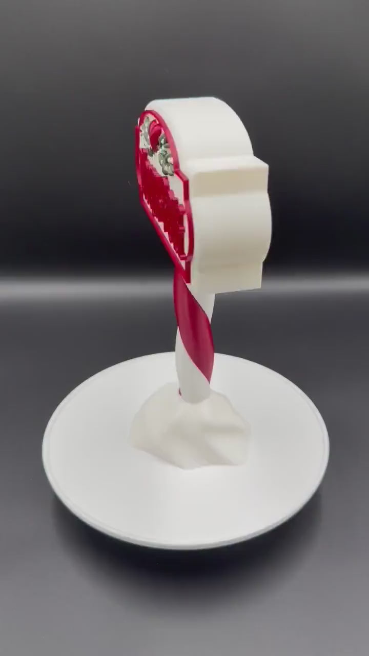 3D Printed North Pole Sign: Holiday Shelf Decor Christmas village accessory