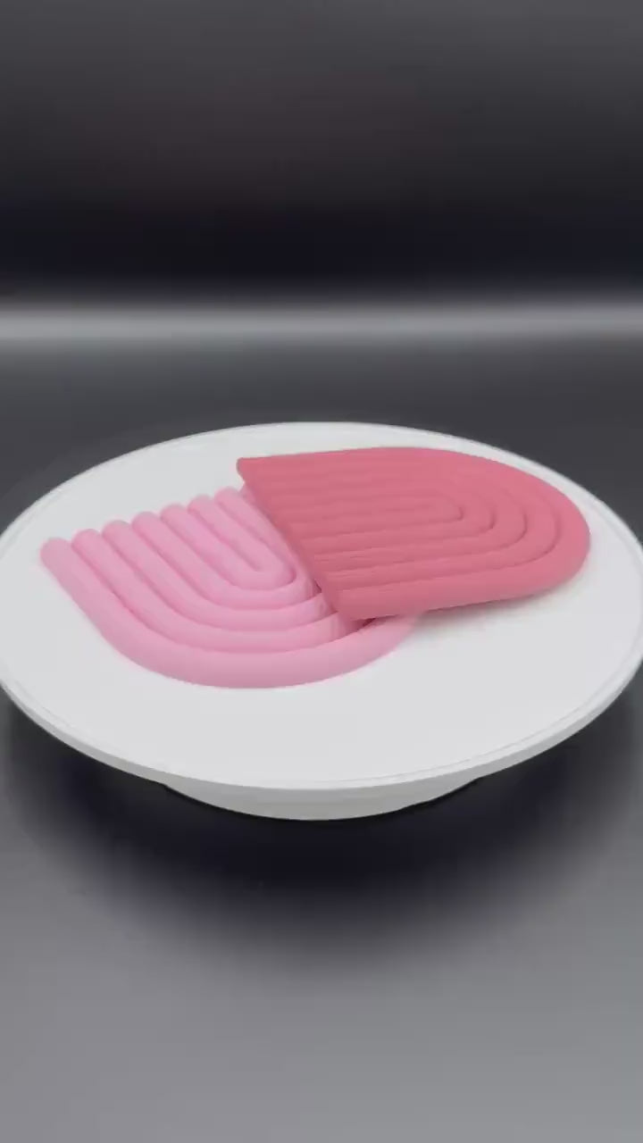 Modern 3D Printed Semicircle Coasters: Minimalist Home Decor