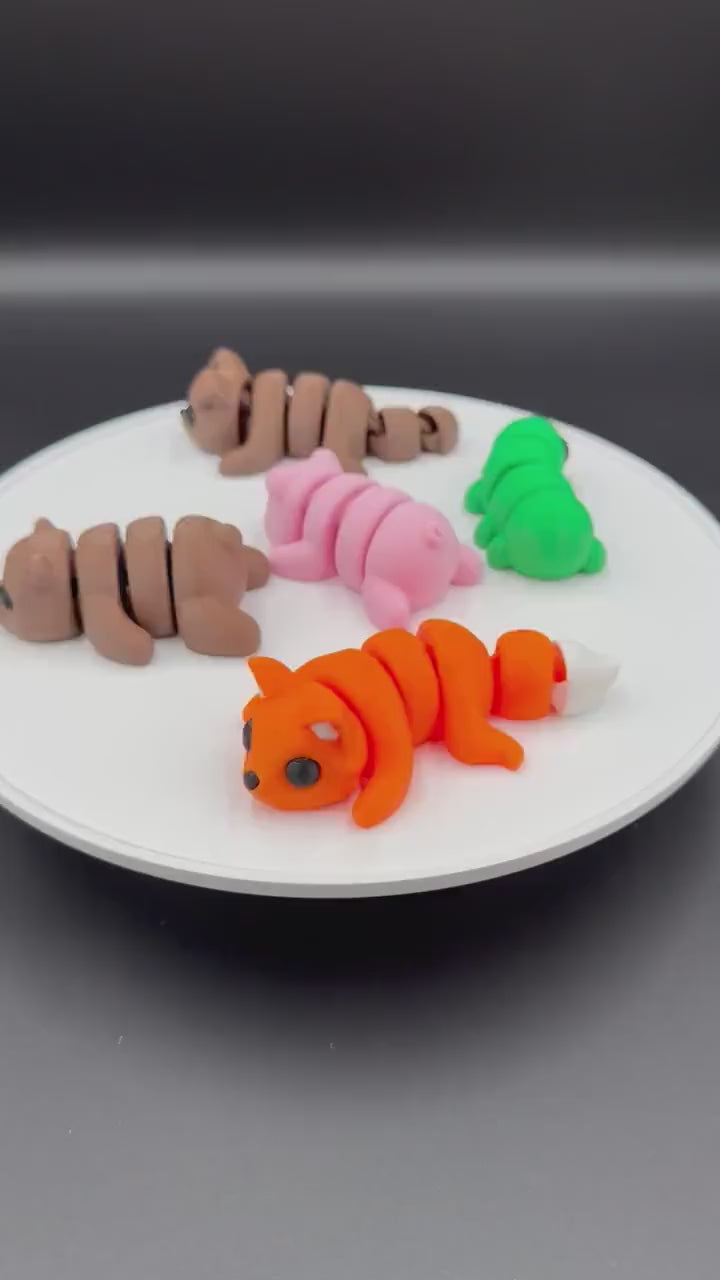 3D Printed Animal Hatchlings Mini Articulated Animals Desk Toy Stocking Stuffer Gift for Kids