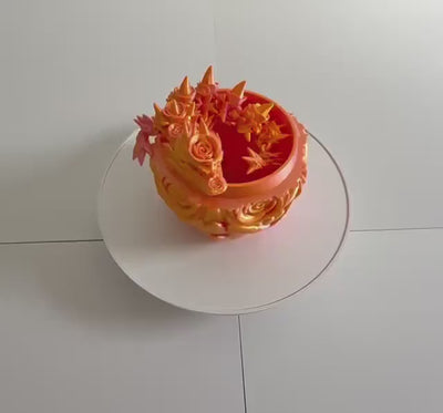 3D Printed Articulated Rose Dragon and Egg: Fantasy Figurine, Collectible & Sensory Toy, Bookshelf and Desk Decor, Toddler Room Decor
