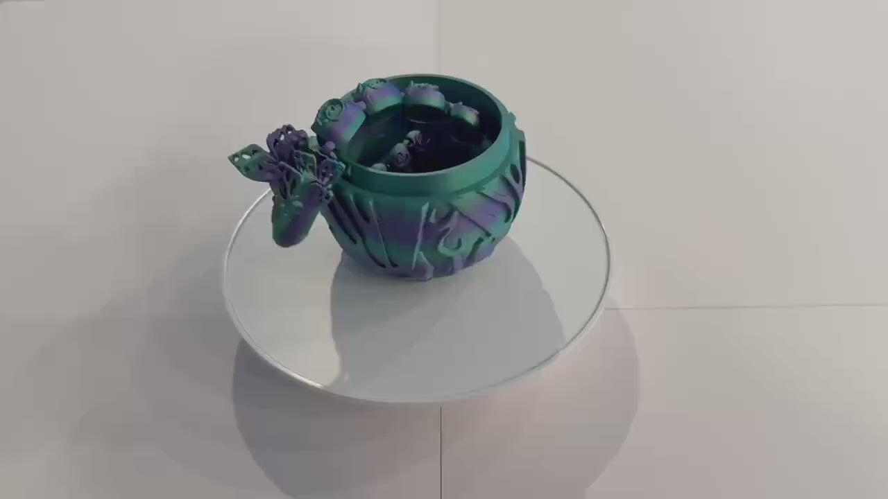 3D Printed Articulated Butterfly Dragon & Egg: Fantasy Decor