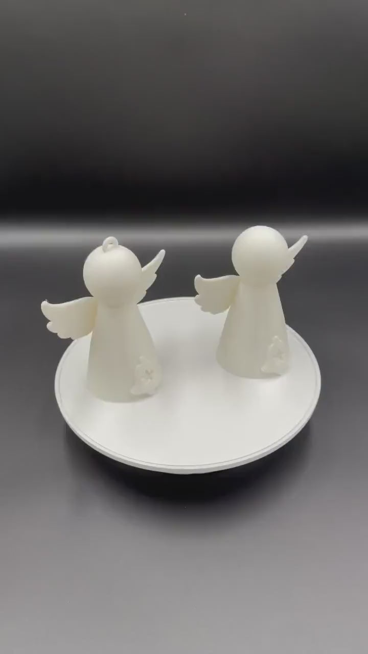 3D Printed Christmas Angel Ornament Holiday Tree Decoration Cute Angel Keepsake Winter Gift & Festive Home Decor