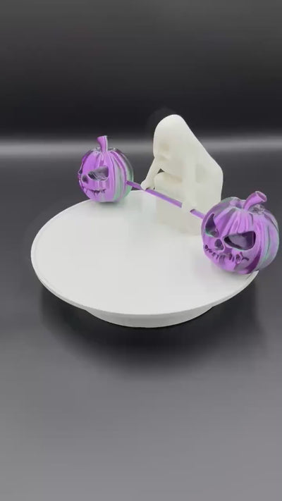 3D Printed Deadlift Ghost Figurine: Spooky Gym Decor