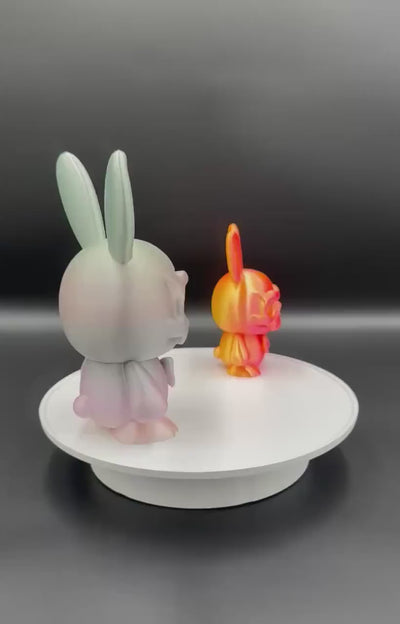 3D Printed Skull Bunny Figurine – Gothic Bunny Statue, Creepy Cute Desk Decor, Spooky Halloween Collectible, Unique Gift for Rabbit Lovers
