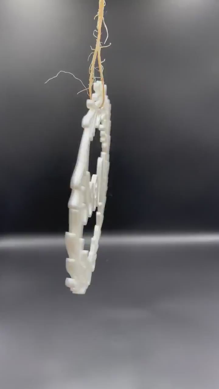 3D Printed “Noel” Christmas Wreath Modern Holiday Door Decor Minimalist Winter Wall Hanging Neutral Christmas Decoration Holiday Mantel