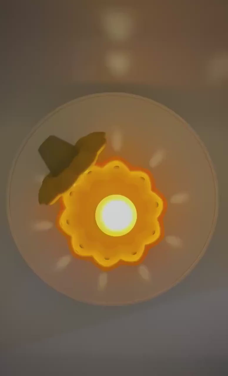 3D Printed Pumpkin LED Tea Light Holder with Lid – Halloween Jack O Lantern Candle Holder, Heart & Hole Cutout Pumpkin Décor